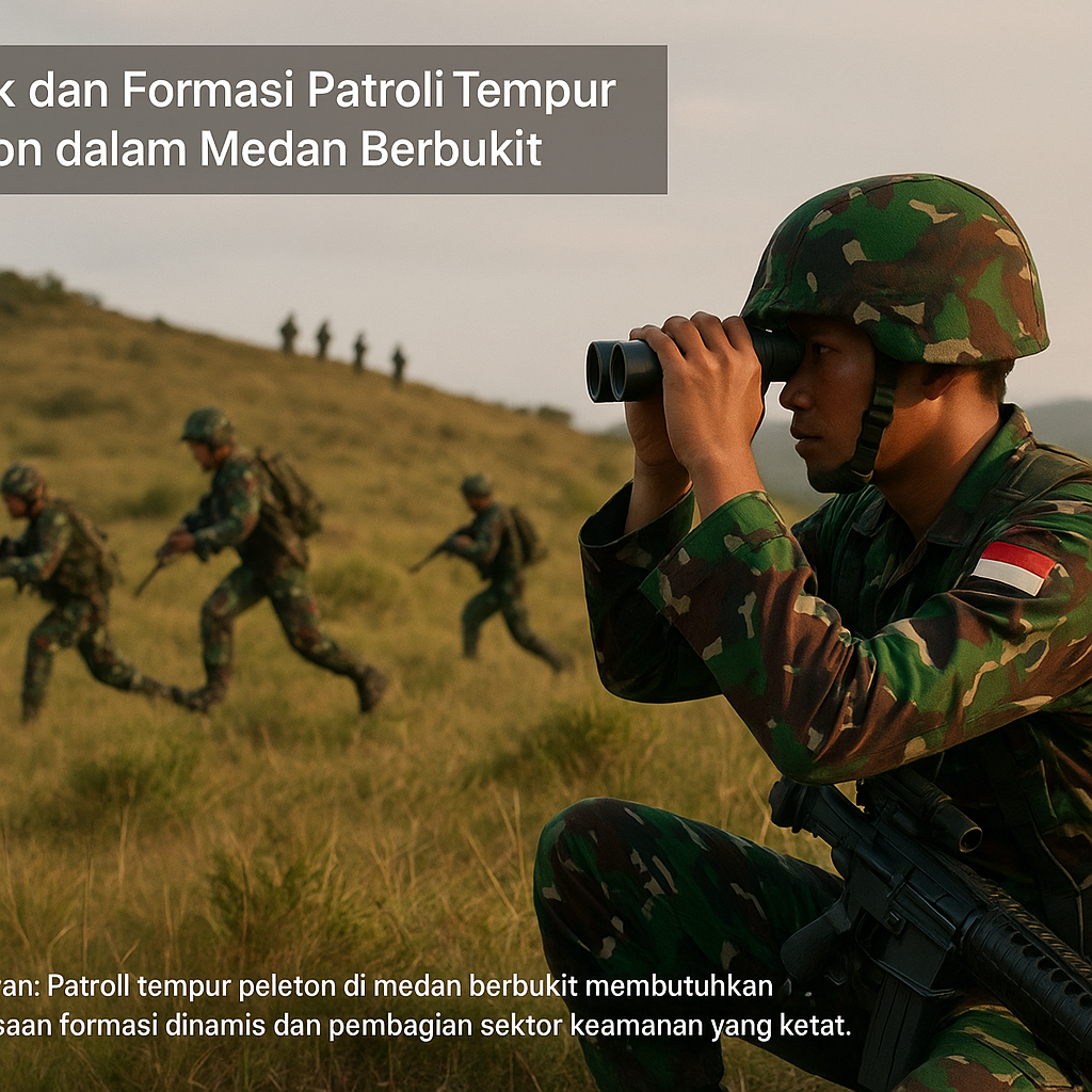 Teknik dan Formasi Patroli Tempur Peleton dalam Medan Berbukit (Hill Terrain)