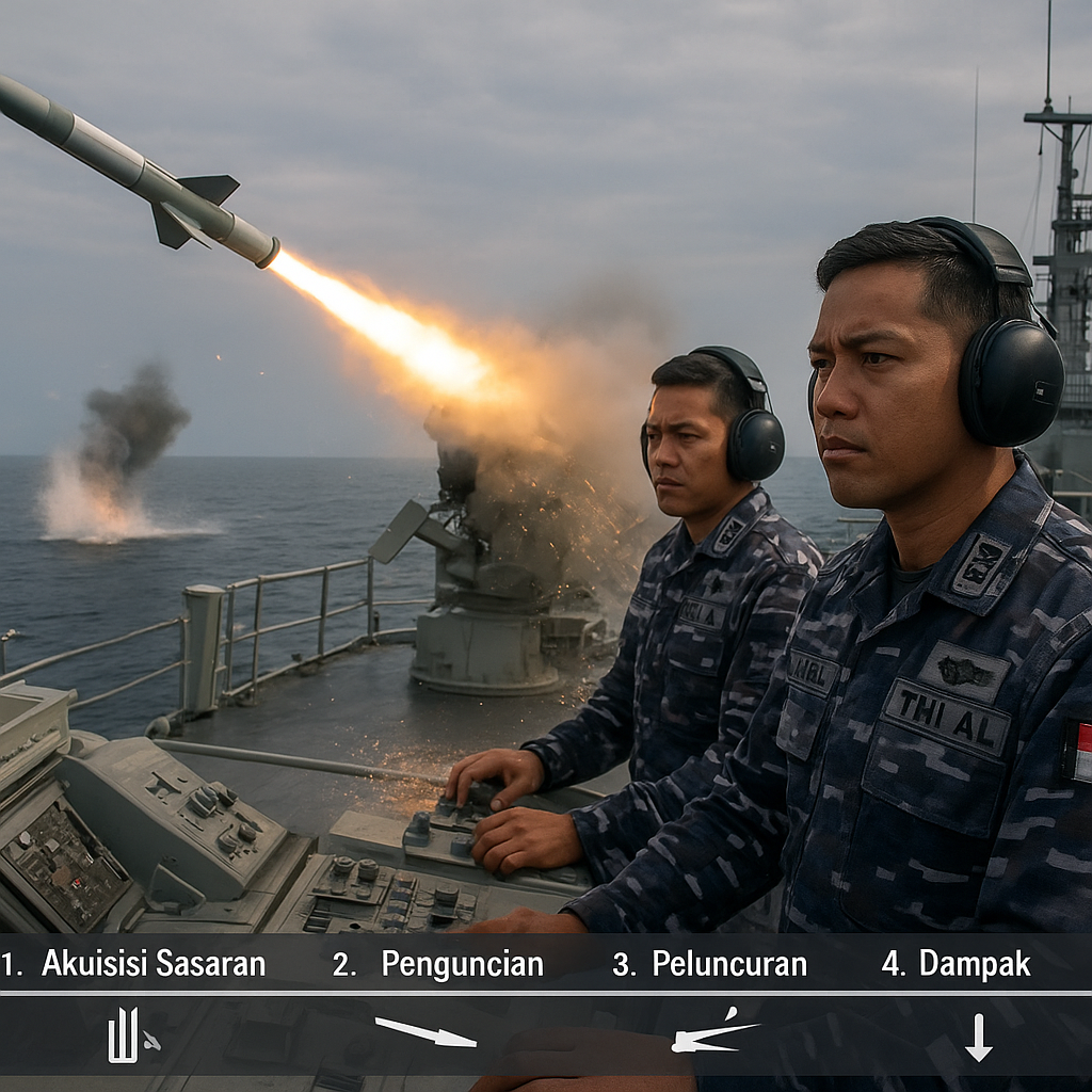 Simulasi Penembakan Rudal C-705 dari Kapal Perang: Tahapan dari Acquire Target hingga Impact