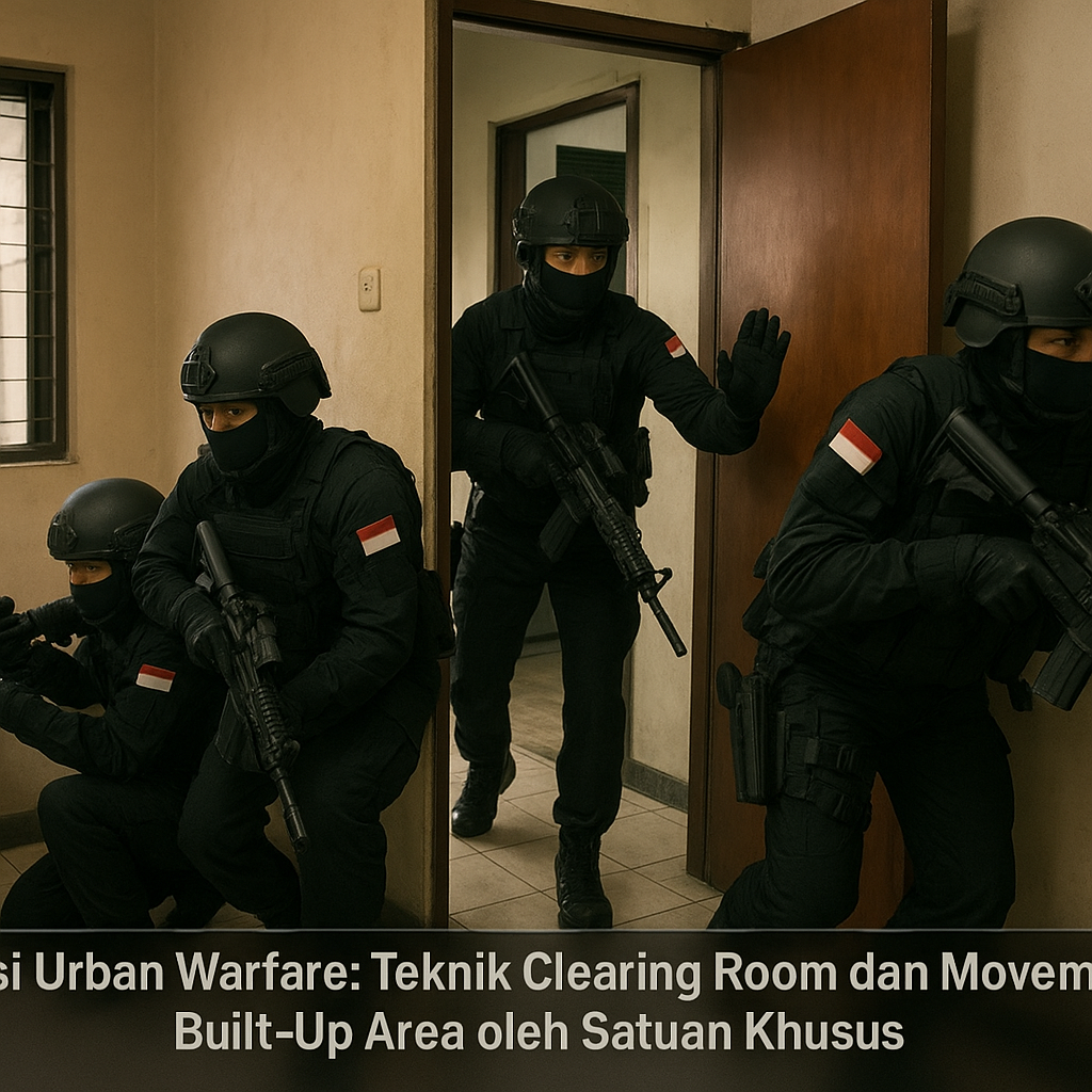 Simulasi Urban Warfare: Teknik Clearing Room dan Movement in Built-Up Area oleh Satuan Khusus