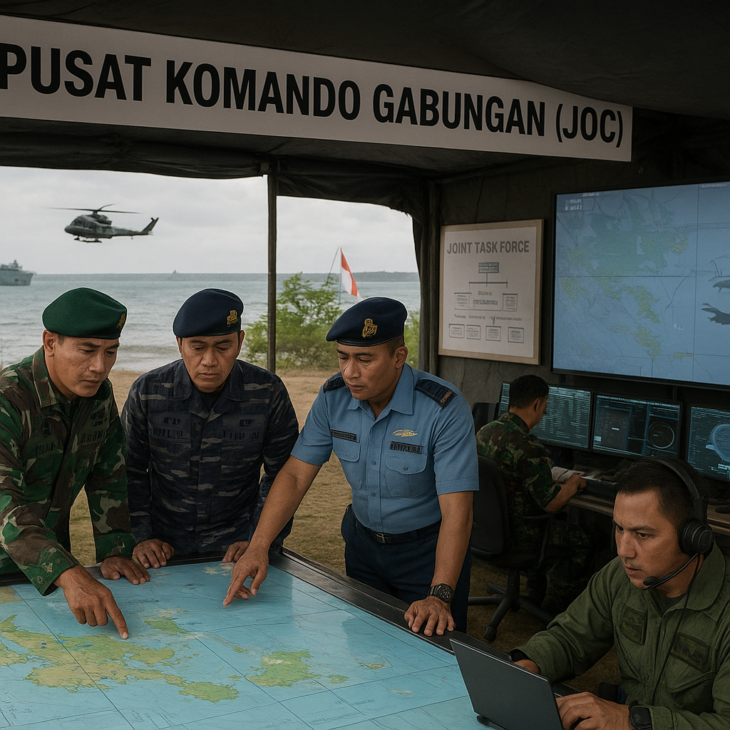 Tiga Matra TNI Bersatu Gelar Latihan Gabungan Skala Besar di Dabo Singkep untuk Uji Kesiapan Komando Terpadu