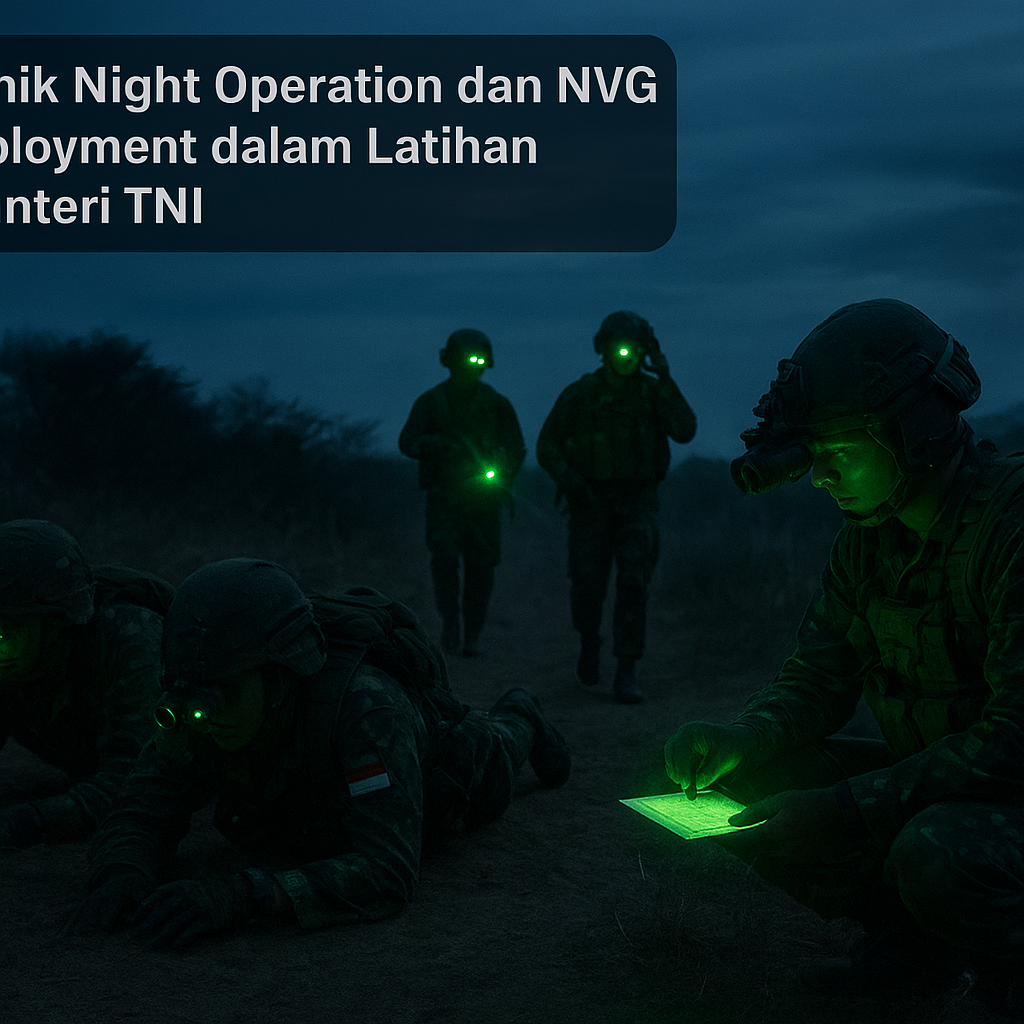 Teknik Night Operation dan NVG Deployment dalam Latihan Infanteri TNI