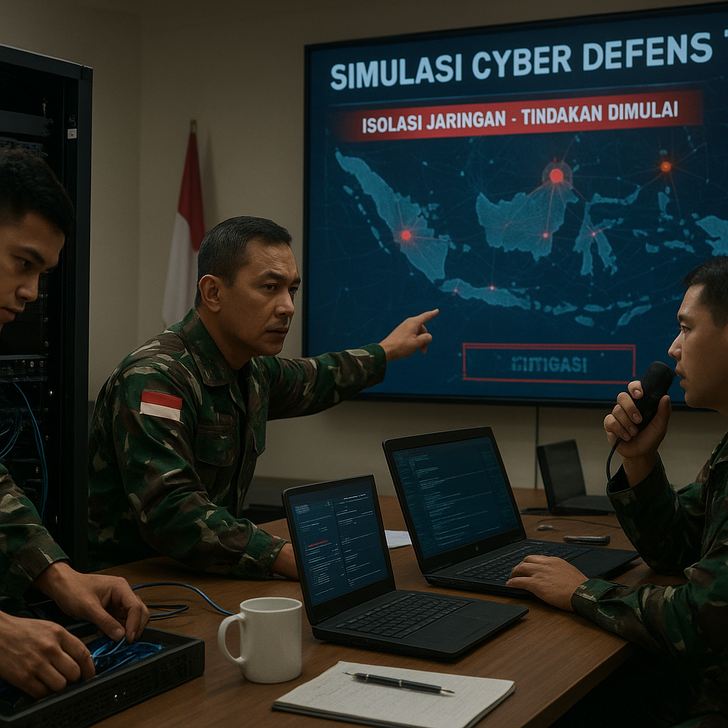 Simulasi Cyber Defense TNI: Tangani Serangan Digital pada Jaringan Komando