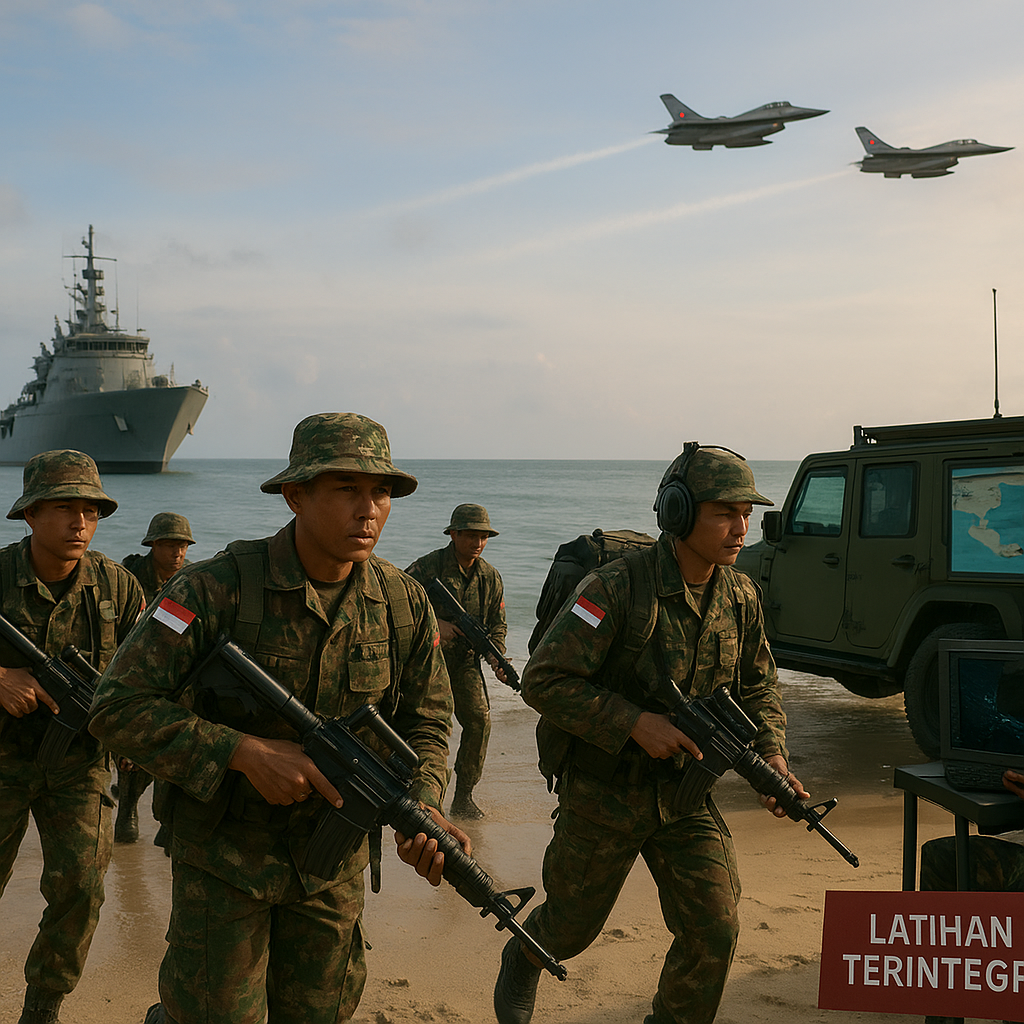 TNI Uji Kemampuan Operasi Gabungan Darat, Laut, dan Udara dalam Latihan Terintegrasi 2026 di Kepri