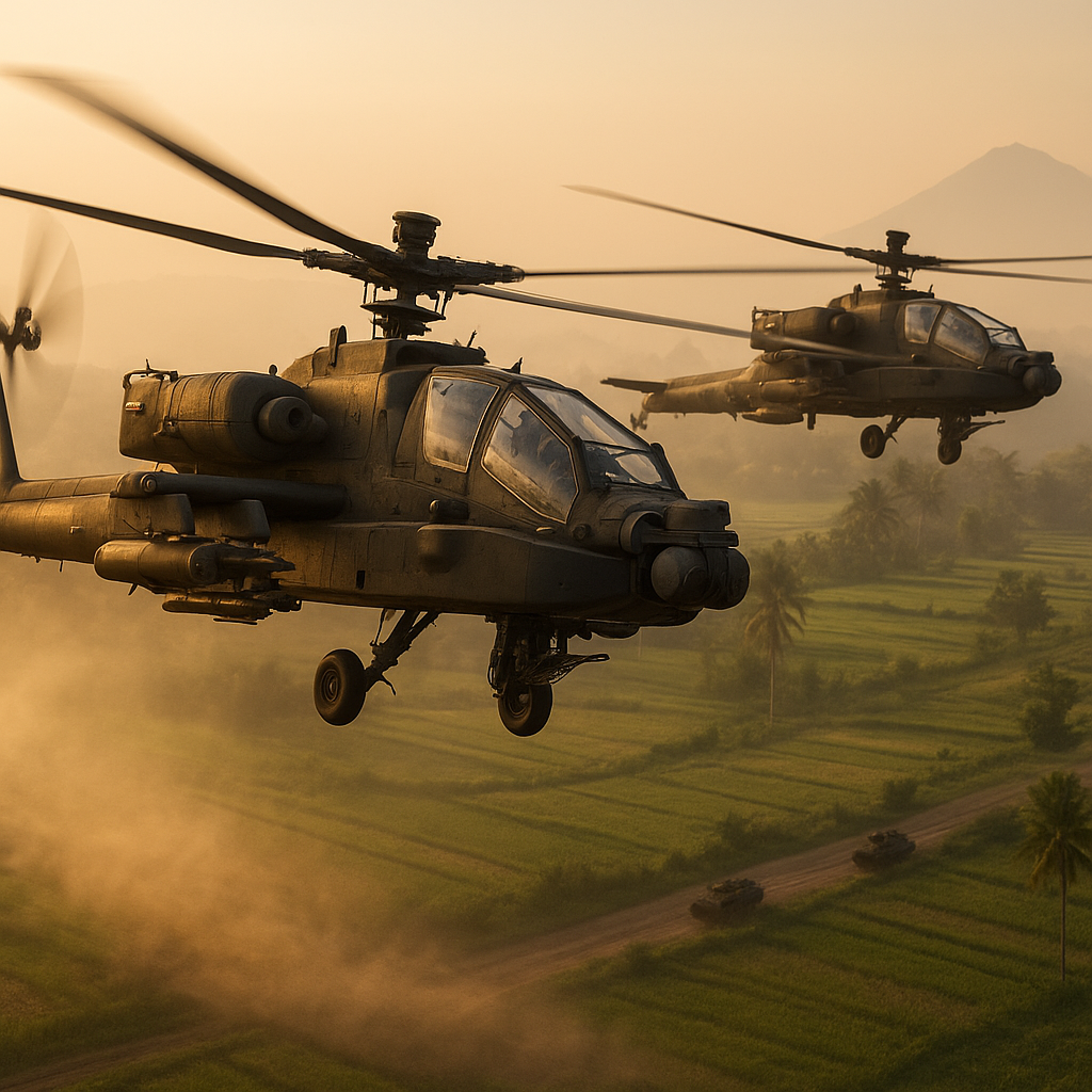 Analisis Manuver Formasi Helikopter Serbu Apache AH-64E dalam Mission Package Anti-Armor