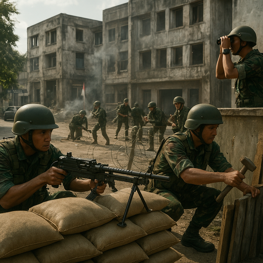 Pelatihan Lanjutan Teknik Bertahan di Perkotaan (Urban Defense) untuk Batalyon Infanteri 312