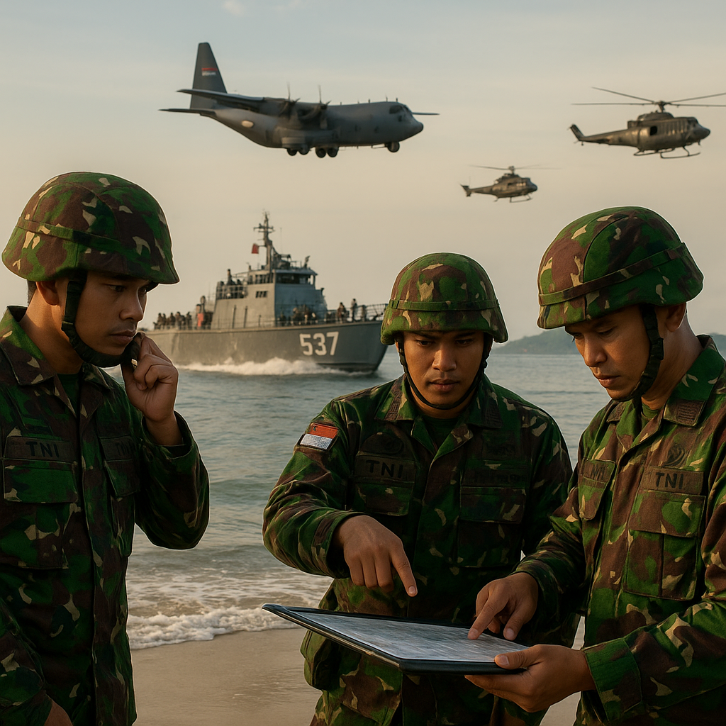 TNI Uji Kemampuan Operasi Gabungan Darat, Laut, dan Udara dalam Latihan Terintegrasi 2026 di Kepri