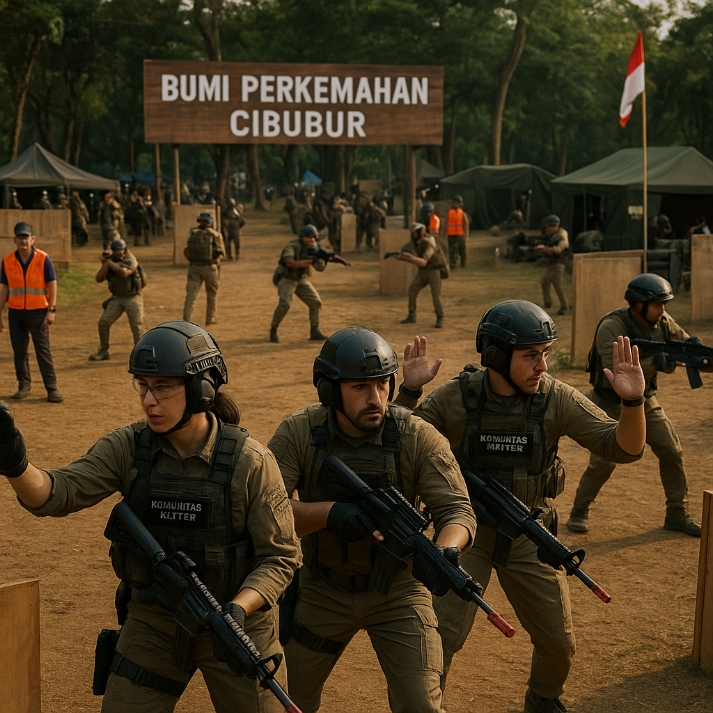 Komunitas Militer Indonesia Gelar Simulasi Pertempuran Jarak Dekat di Bumi Perkemahan