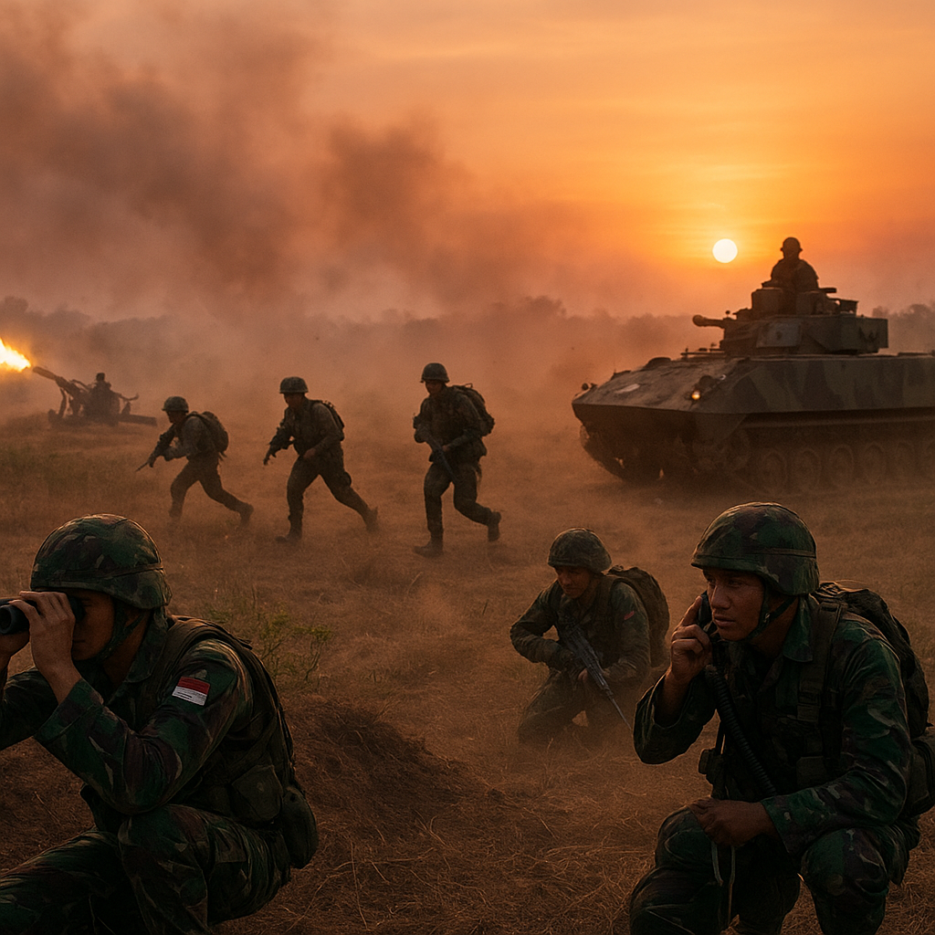 TNI AD Gelar Latihan Manuver Pasukan di Puslatpur Baturaja: Simulasi Serangan Senja