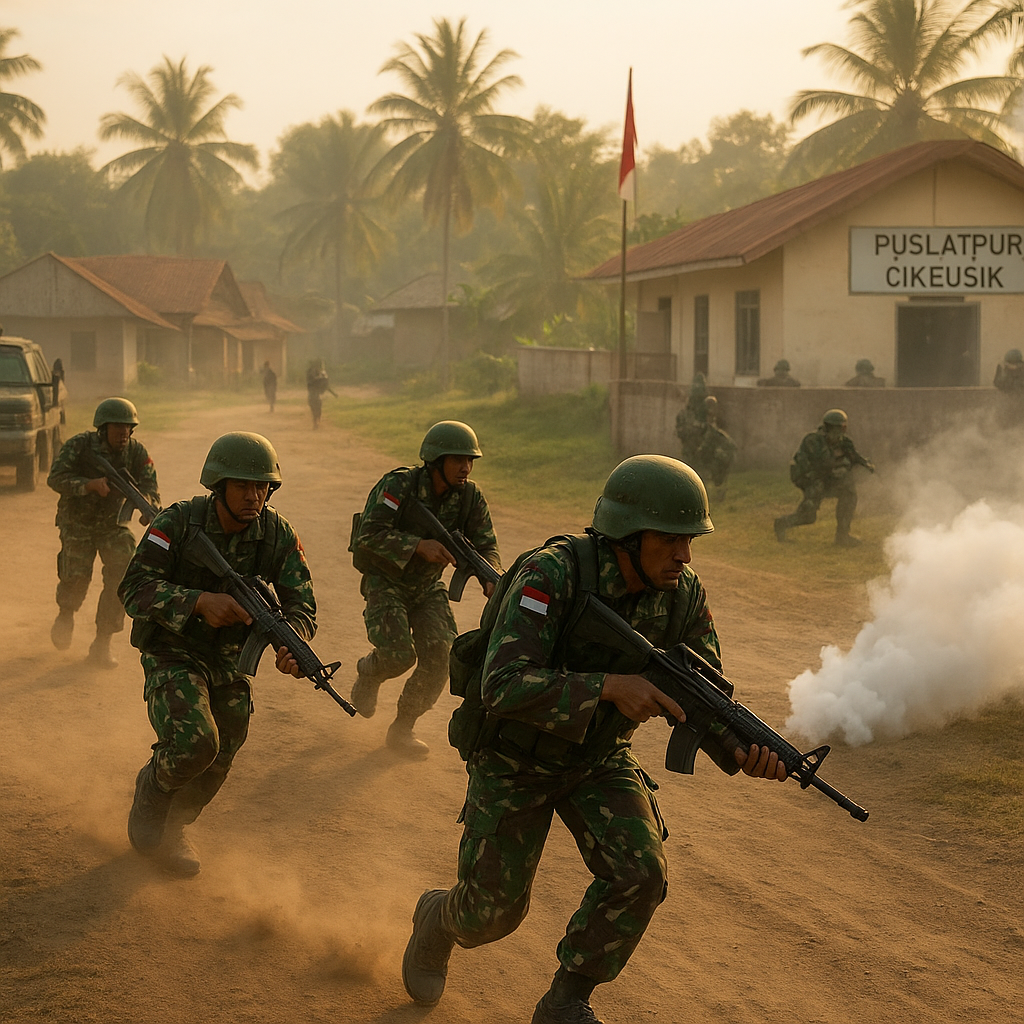 TNI AD Gelar Latihan Taktis Manuver Batalyon di Puslatpur Cikeusik: Prosedur Pengepungan dan Pembersihan
