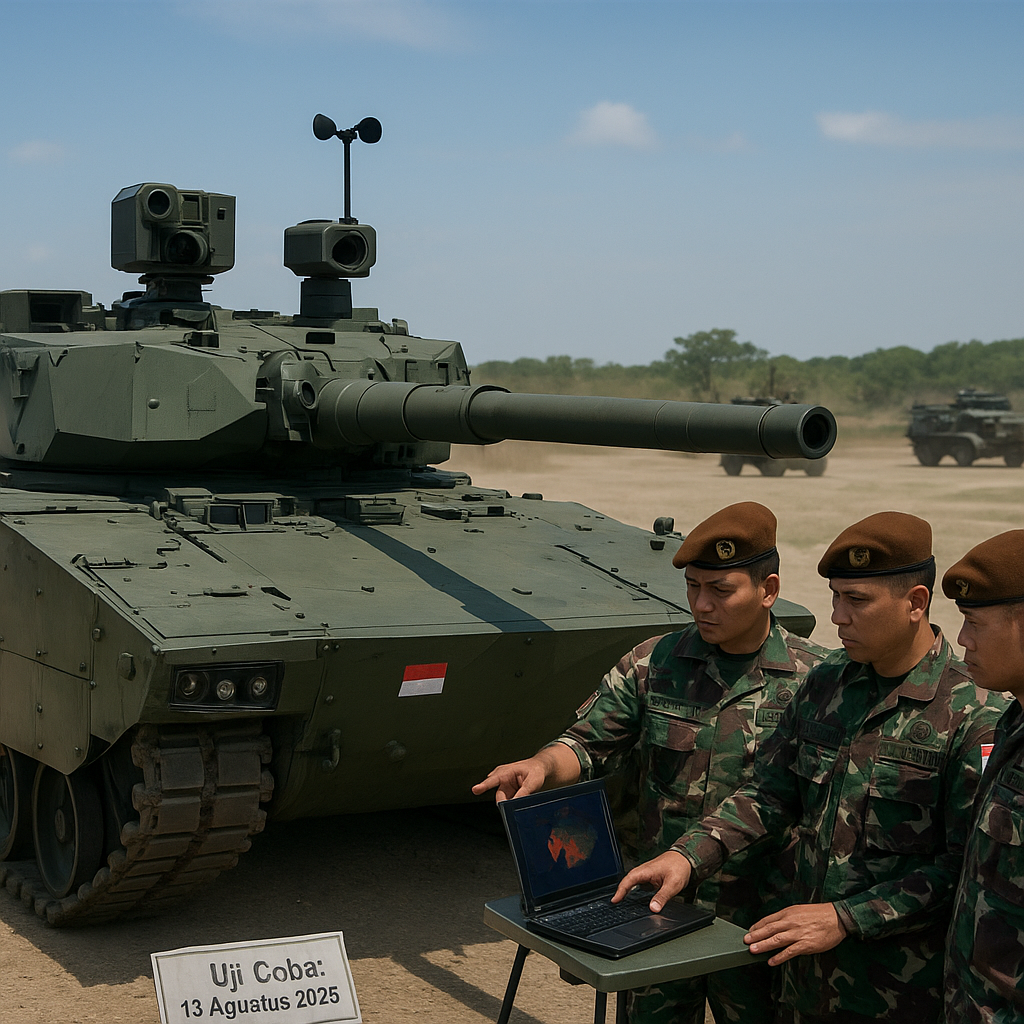 Uji Coba Sistem Kendali Tembak Terintegrasi pada Ranpur Pindad