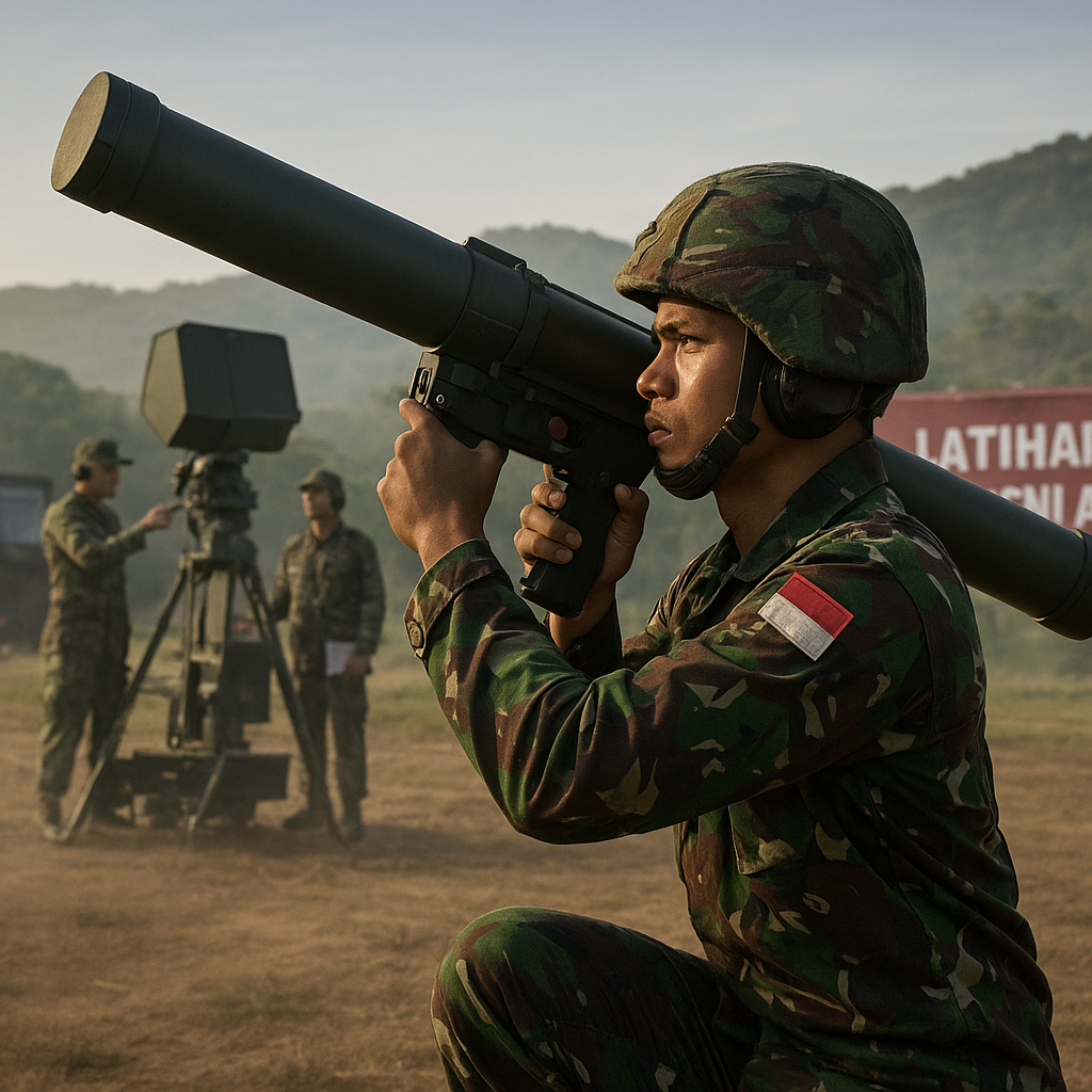 Penjelasan Teknis Pengoperasian Rudal Darat ke Udara MANPADS di Latihan Hanud