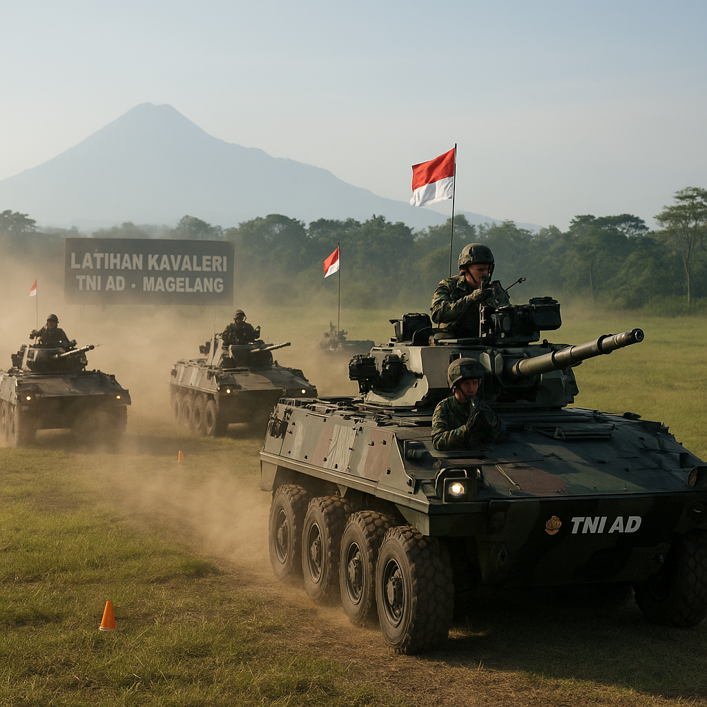Teknik Formasi Belah Ketupat pada Latihan Kavaleri TNI AD di Magelang