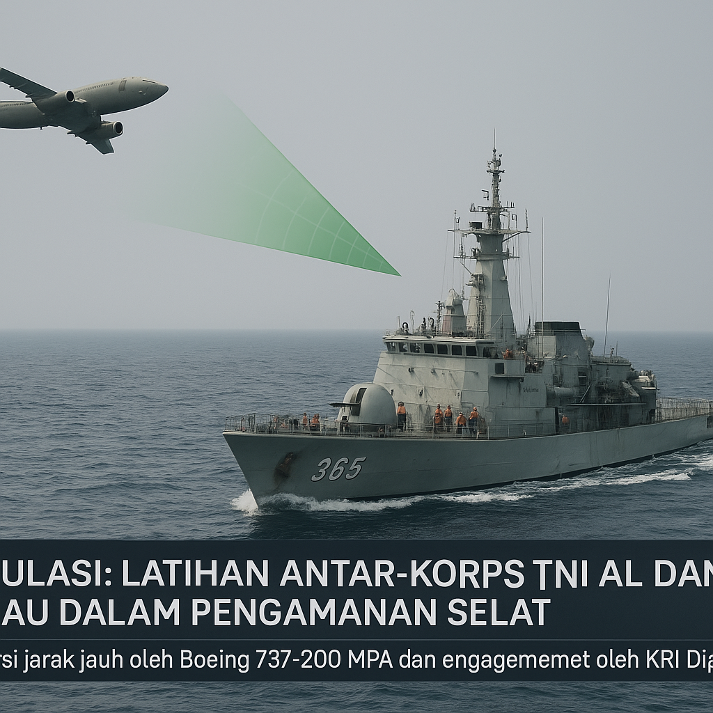 Simulasi: Latihan Antar-Korps TNI AL dan TNI AU dalam Pengamanan Selat