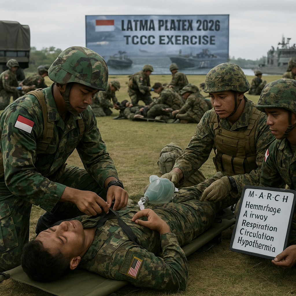 Korps Marinir dan US Marine Asah Penanganan Korban Medan Tempur (TCCC) di Latma Platex 2026