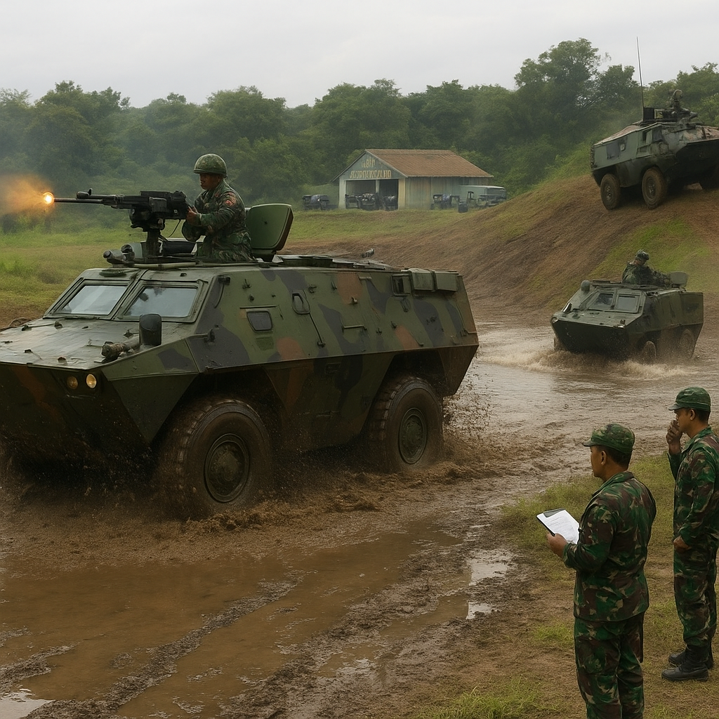 Pindad Uji Coba Ranpur Bison Terbaru di Medan Berat