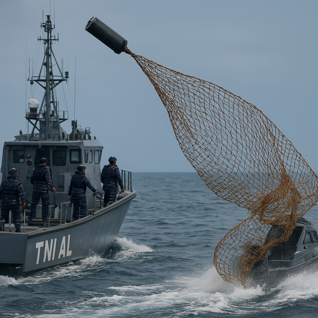 TNI AL Uji Sistem Pencegat Kapal Cepat dengan Canister Peluncur