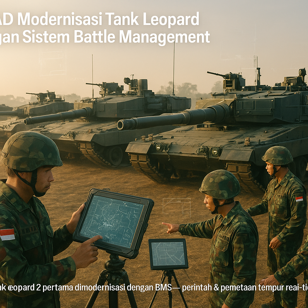 TNI AD Modernisasi Tank Leopard dengan Sistem Battle Management