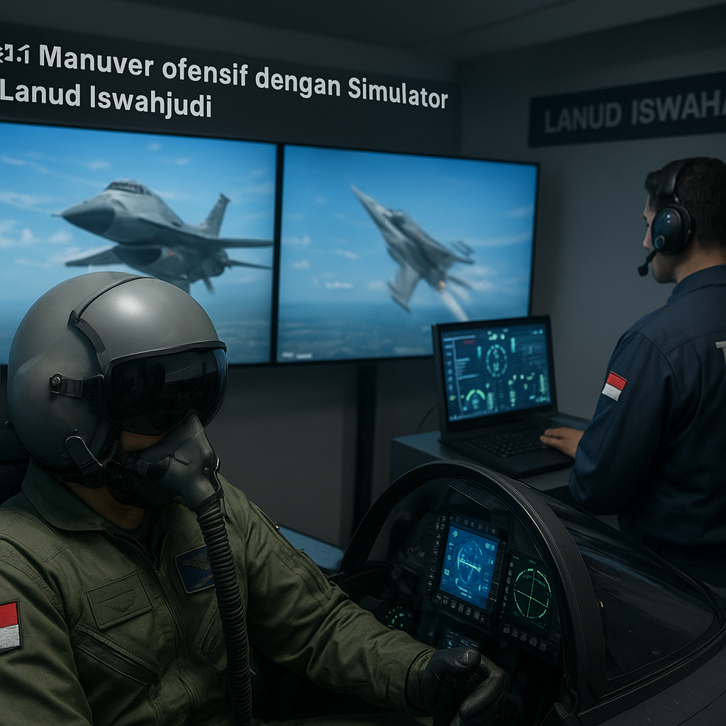TNI AU Latih Manuver ofensif dengan Simulator F-16 di Lanud Iswahjudi