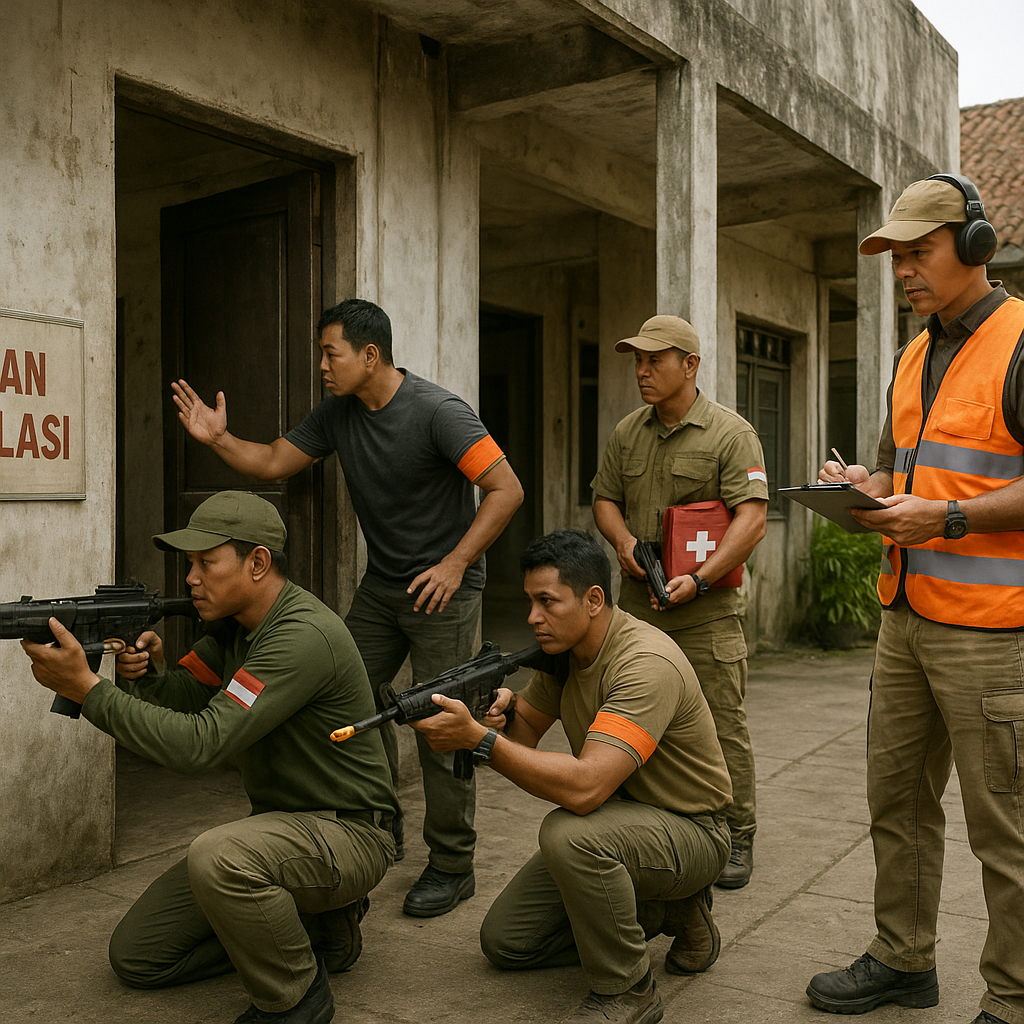 Komunitas Milita Indonesia Gelar Simulasi Pertempuran Kota di Bandung