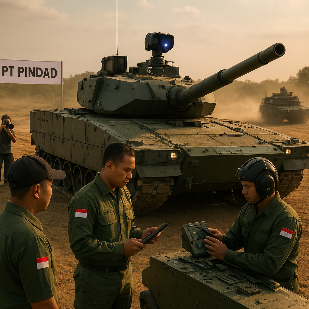 PT Pindad Uji Coba Ranpur Tank Harimau dengan Sistem Kendali Tembak Baru