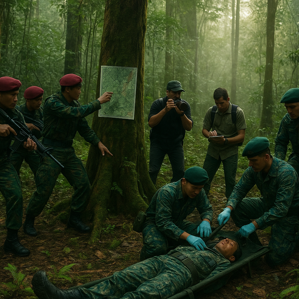 Kopassus dan Marinir Bertukar Taktik Jungle Warfare di Kalimantan