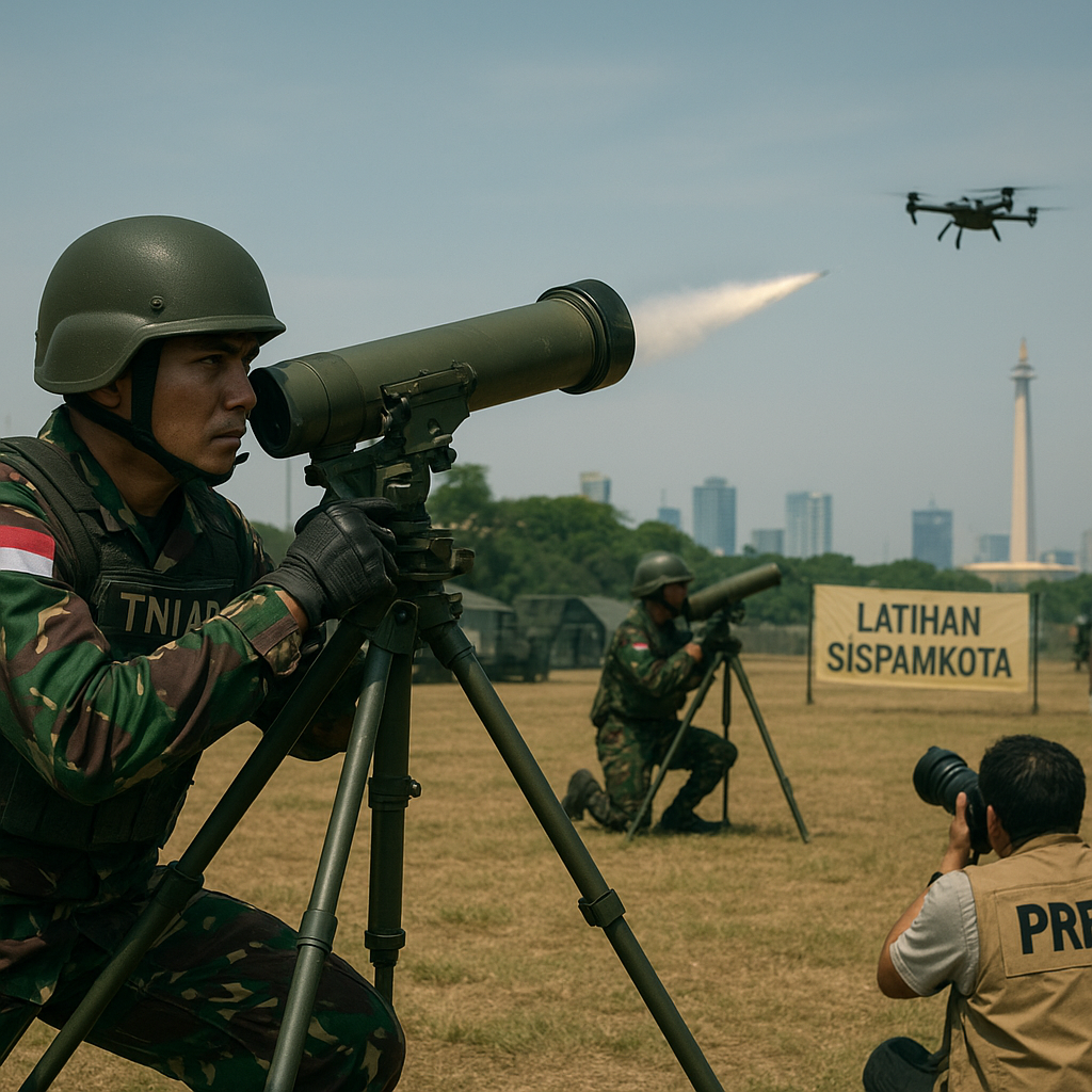 TNI AD Terjunkan Sistem Pertahanan Udara MANPADS dalam Latihan Sispamkota