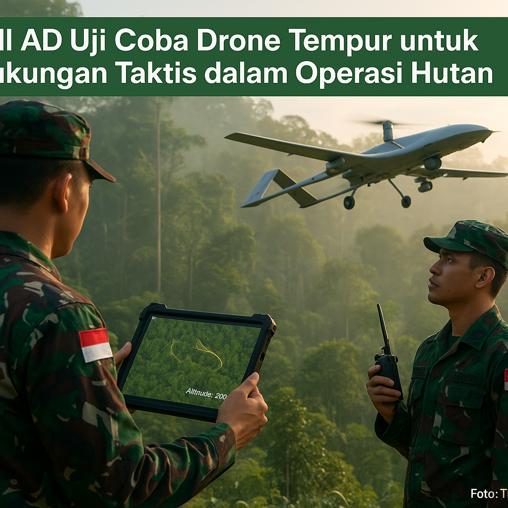 TNI AD Uji Coba Drone Tempur untuk Dukungan Taktis dalam Operasi Hutan