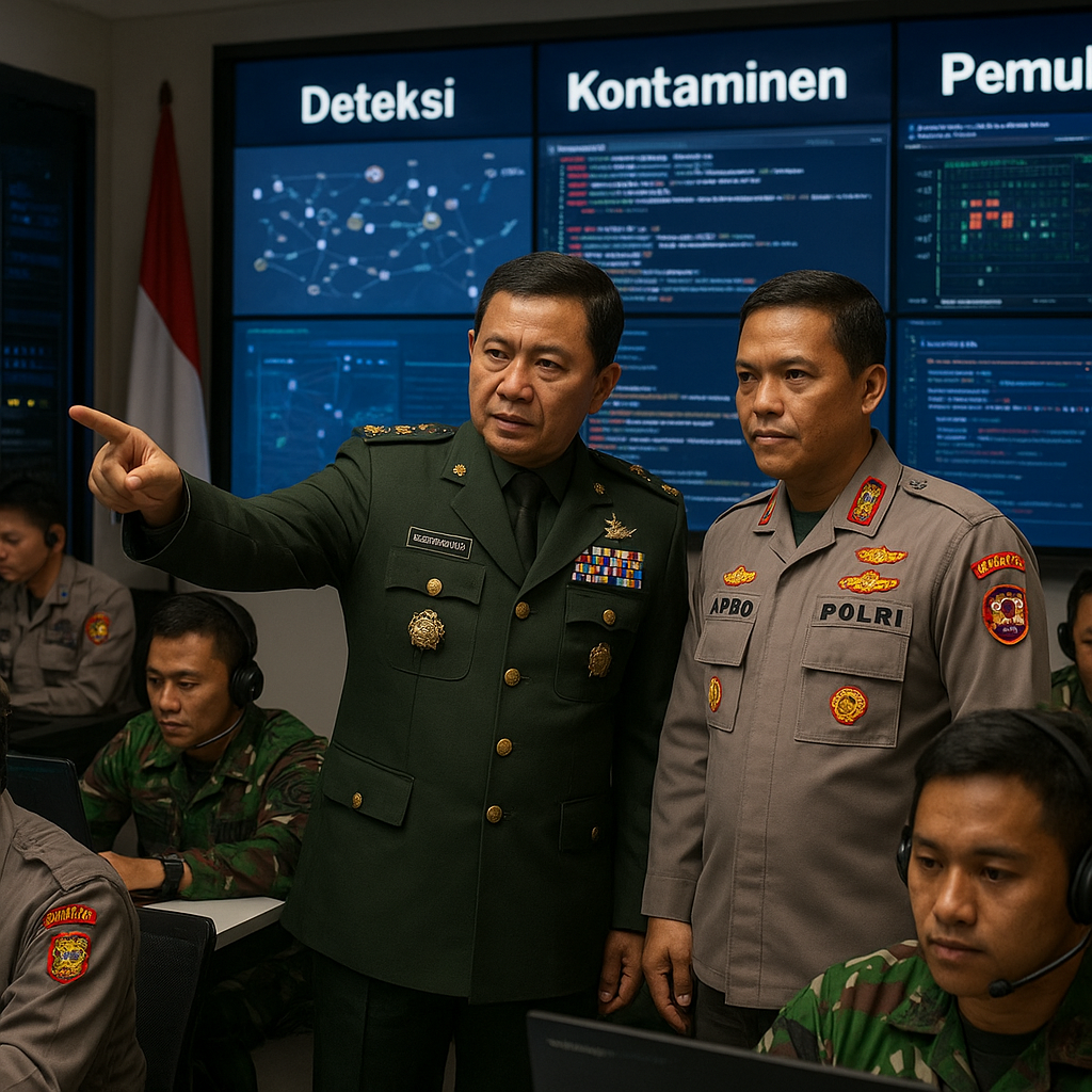 Panglima TNI Tinjau Kesiapan Latihan Perang Siber Gabungan TNI-Polri