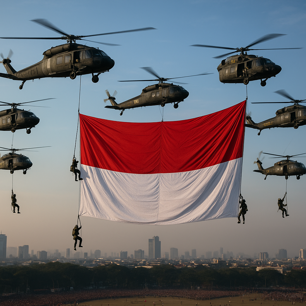 Analisis Manuver Formasi 'Giant Flag' Helikopter di HUT RI ke-81