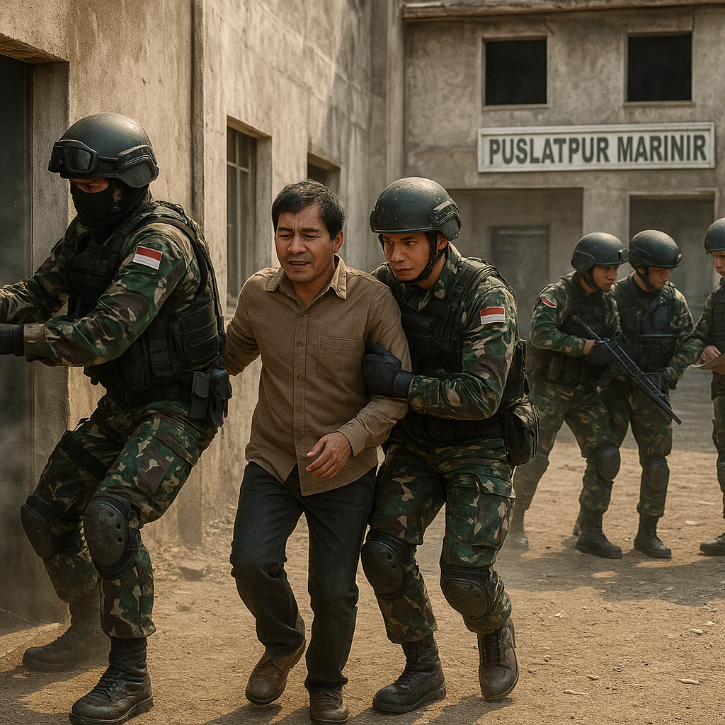 Puslatpur Marinir Gelar Latihan MOUT Intensif dengan Skenario Hostage Rescue