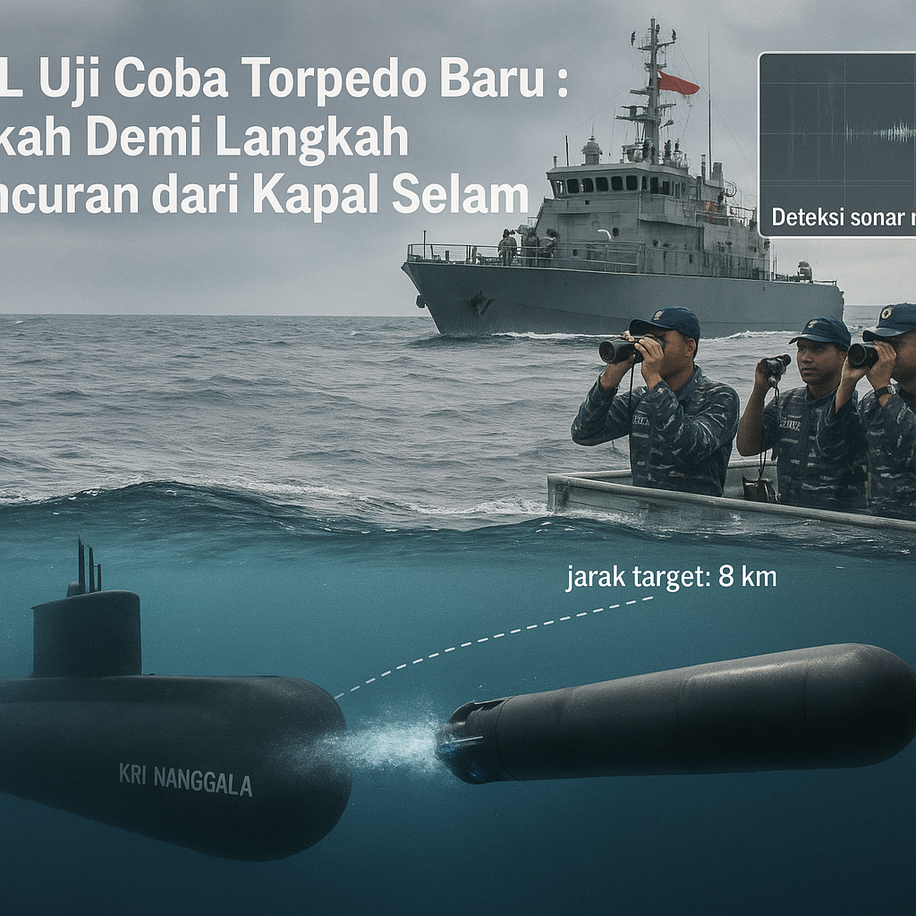 TNI AL Uji Coba Torpedo Baru: Langkah Demi Langkah Peluncuran dari Kapal Selam