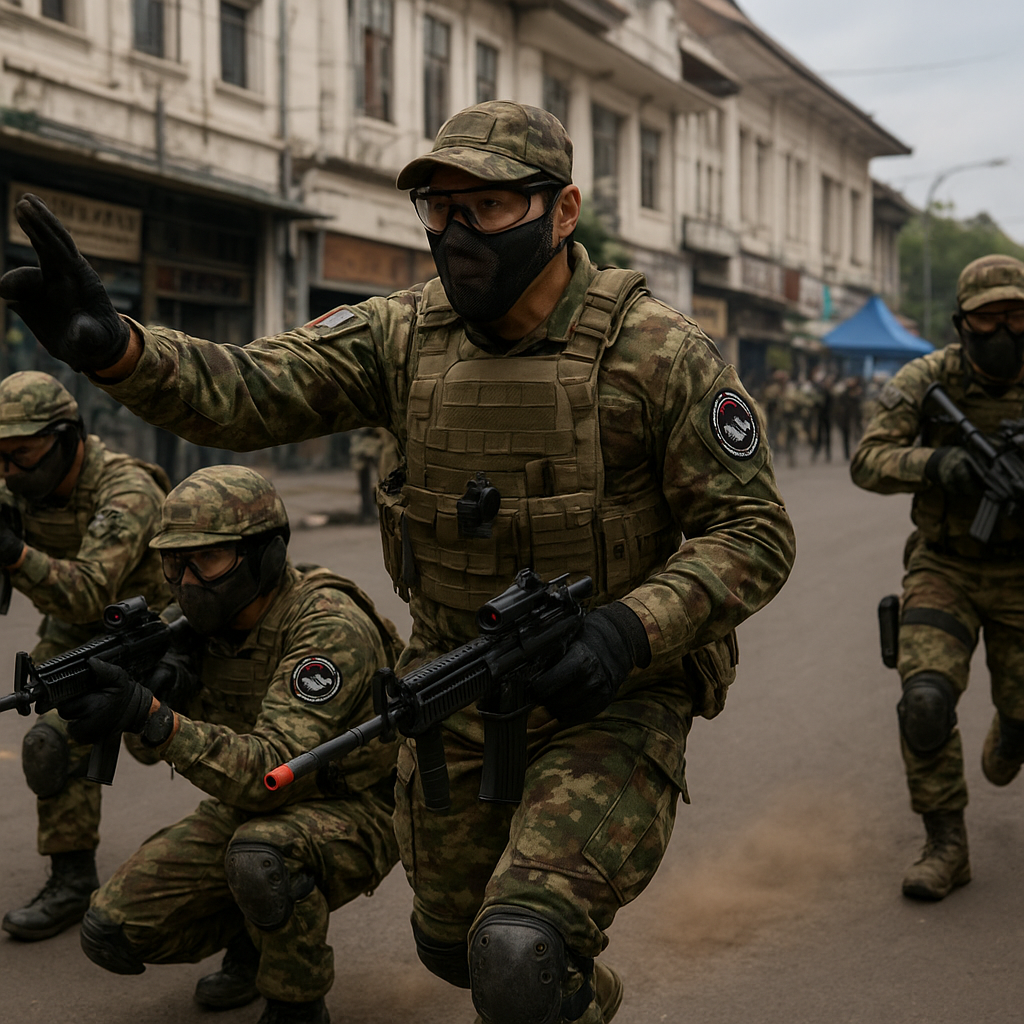 Komunitas Milita Simulasi Airsoft Gelar Event Manuver Perkotaan di Bandung