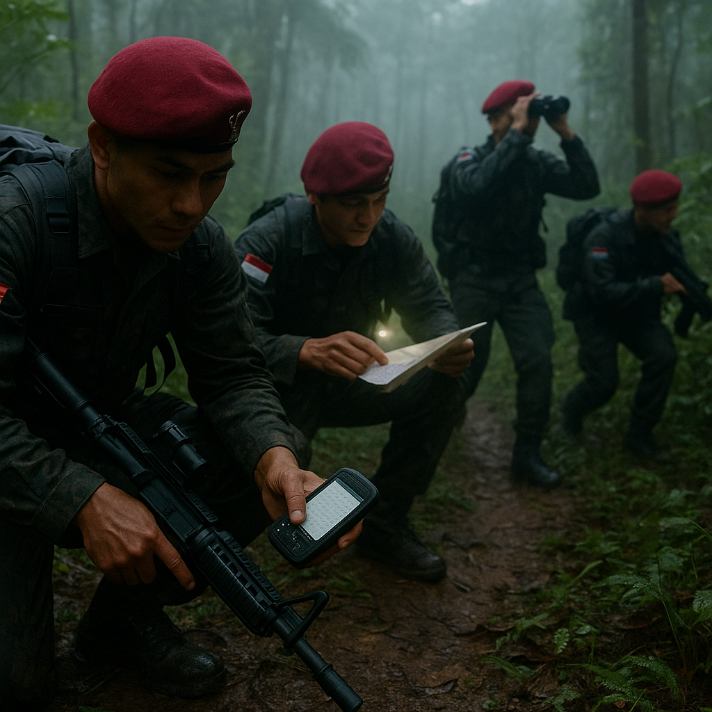 Latihan Serangan Senyap Tim Kopassus dalam Operasi Hutan