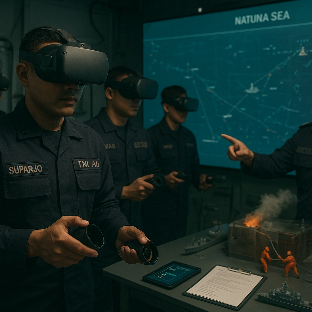 TNI AL Gelar Latihan Simulasi Pertempuran Laut dengan Sistem Virtual Reality