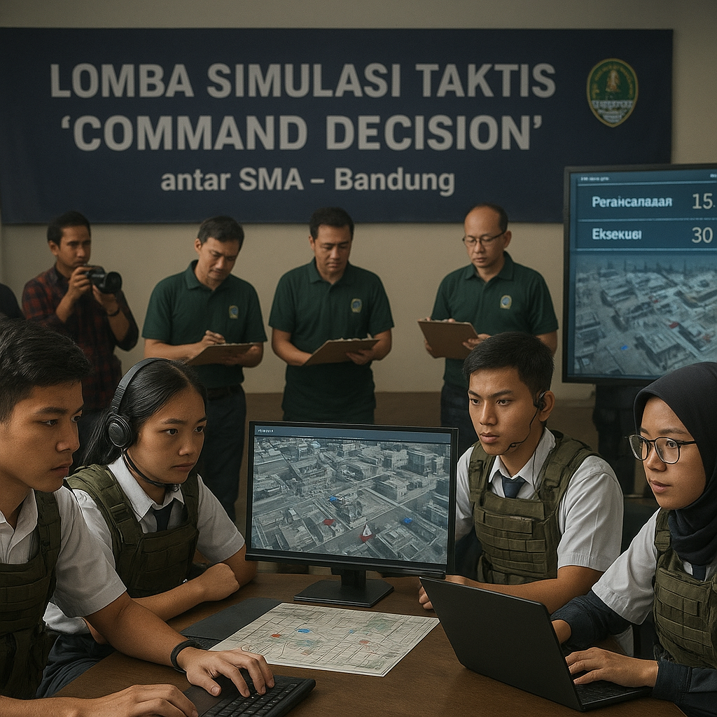 Komunitas Militer Gelar Lomba Simulasi Taktis 'Command Decision' antar SMA di Bandung