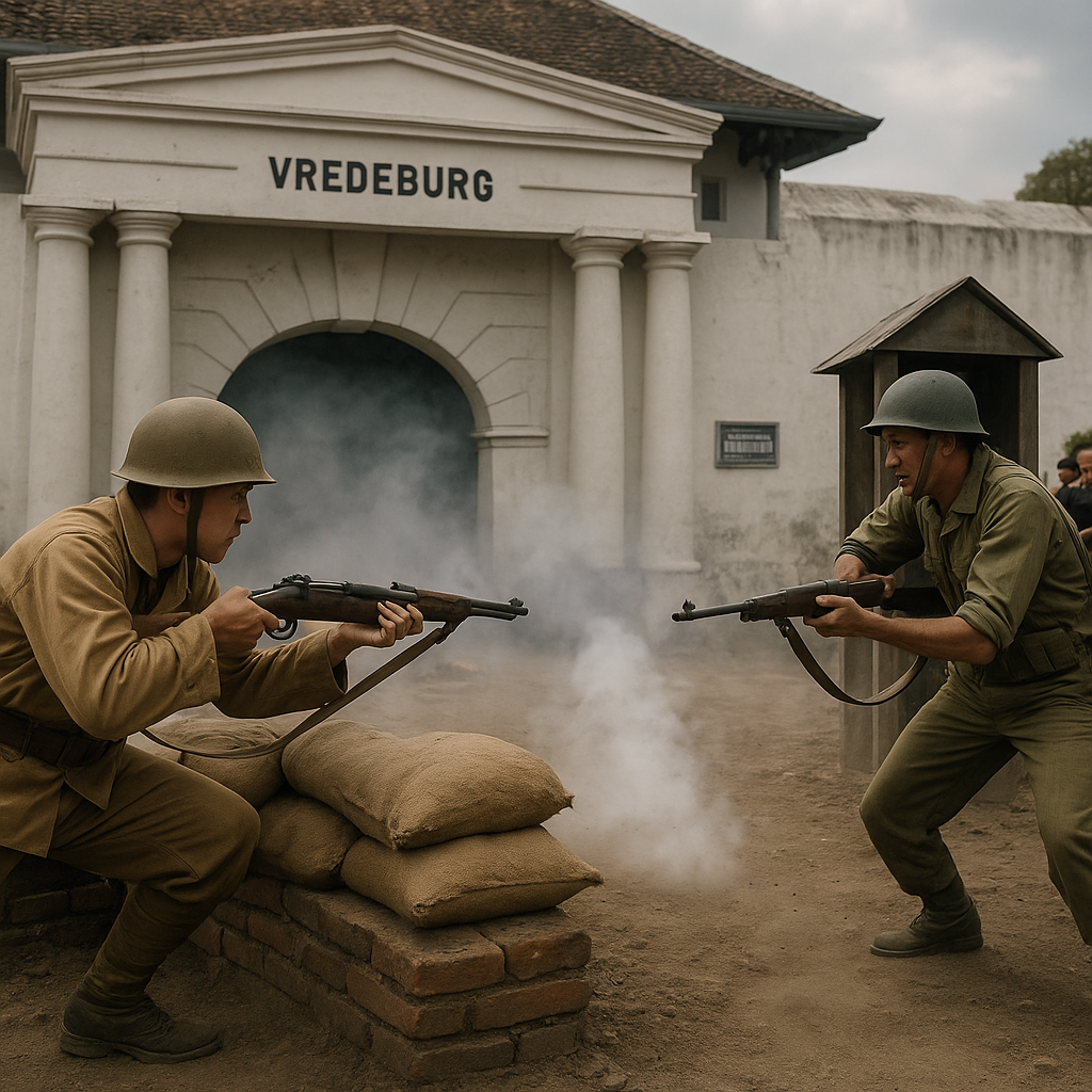 Komunitas Reenactor Perang Dunia II Gelar Simulasi Pertempuran di Museum Benteng Vredeburg