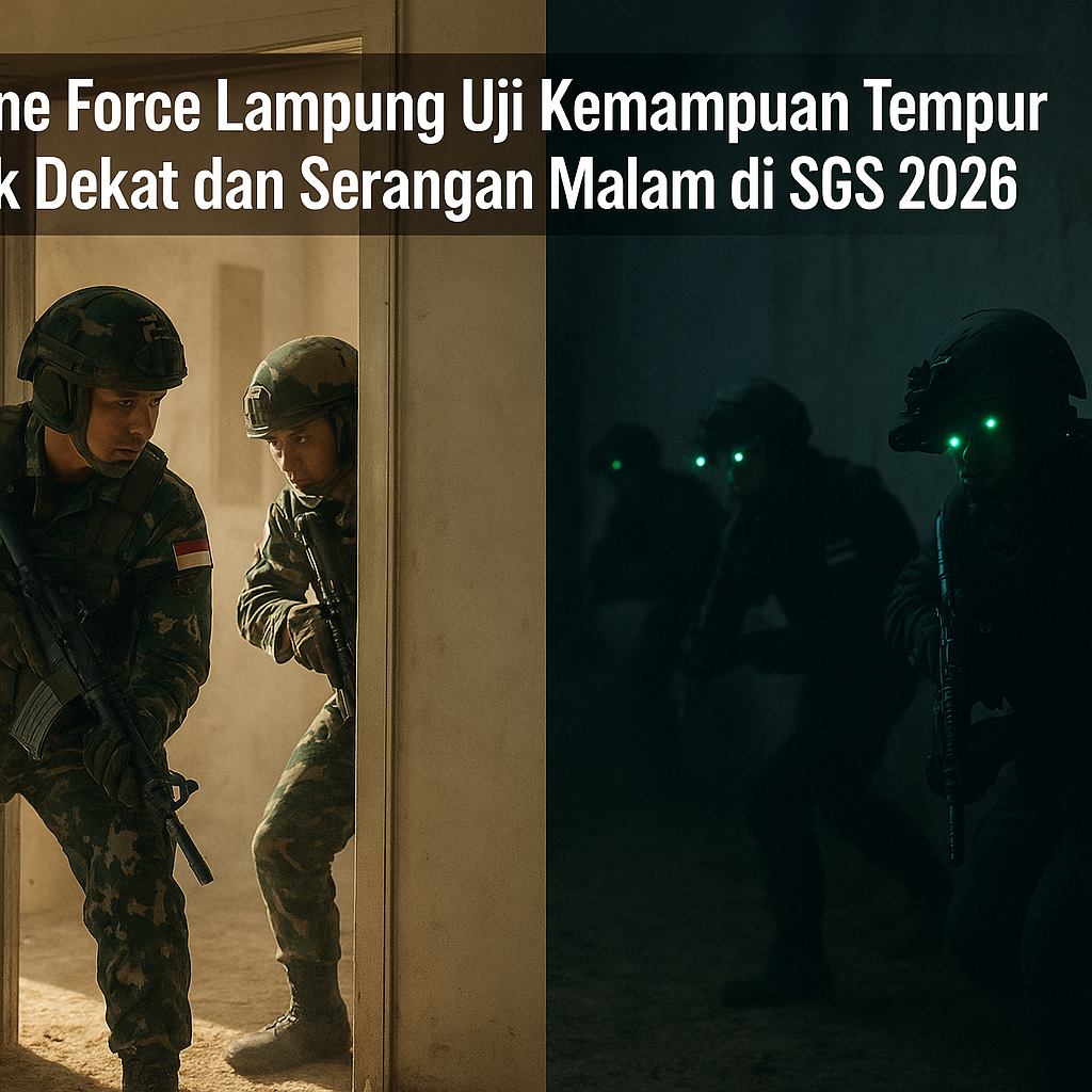 Marine Force Lampung Uji Kemampuan Tempur Jarak Dekat dan Serangan Malam di SGS 2026