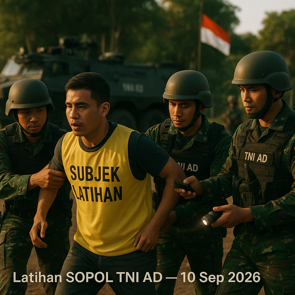 TNI AD Intensifkan Latihan Prosedur Penanganan Situasi Orang Lari (SOPOL)