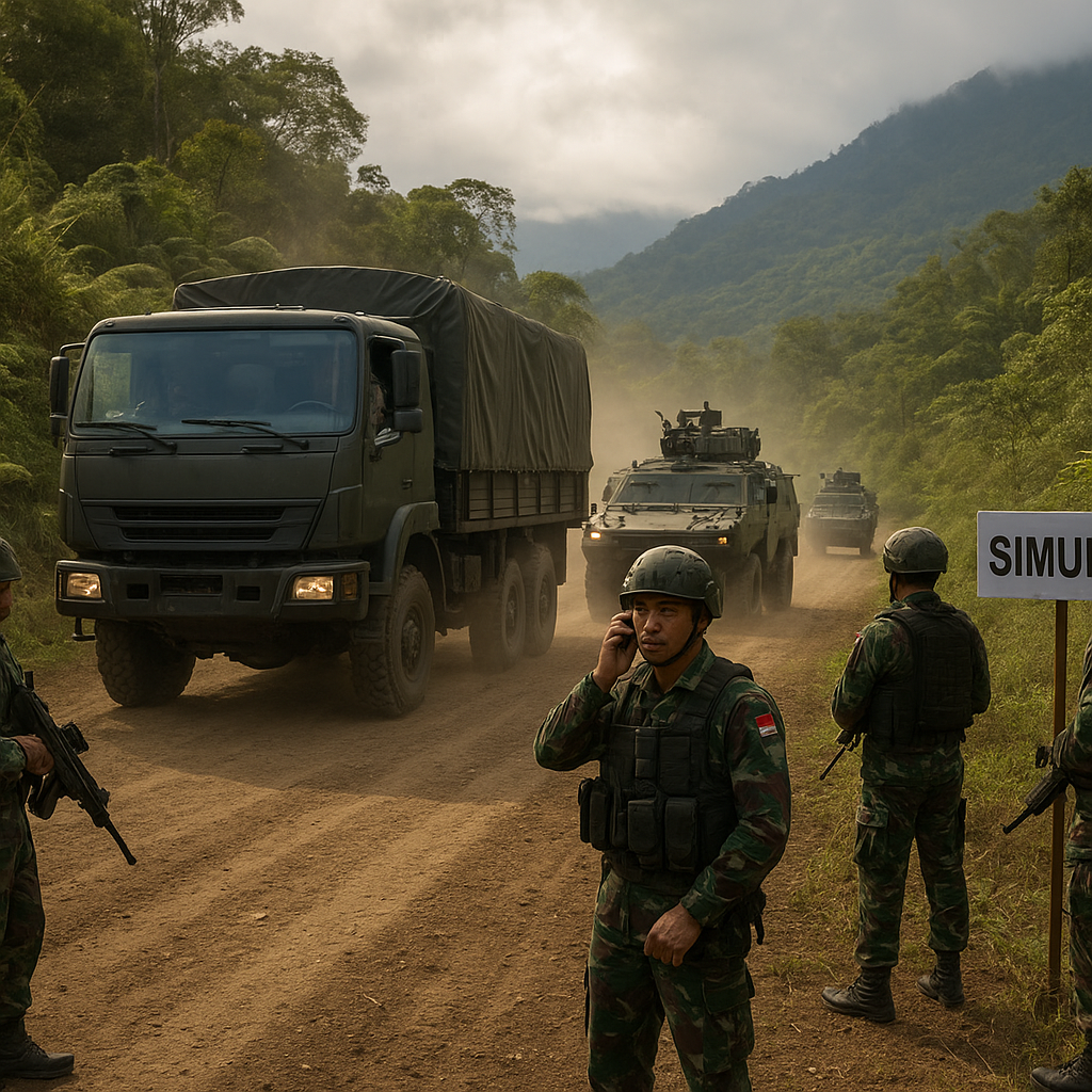 Simulasi Perlindungan Konvoi Logistik Kogashad di Jalur Rawan Papua