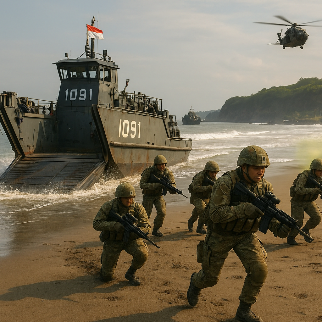 Korps Marinir Uji Coba Kendaraan Tempur Amfibi Baru LCM-8 Modern