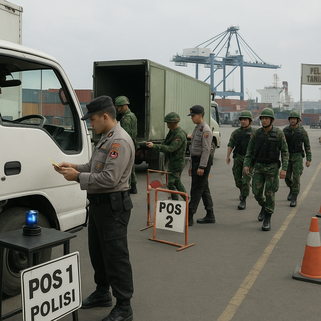 Latihan Bersama TNI-Polri: Pengamanan Objek Vital dengan Prosedur Checkpoint Berlapis