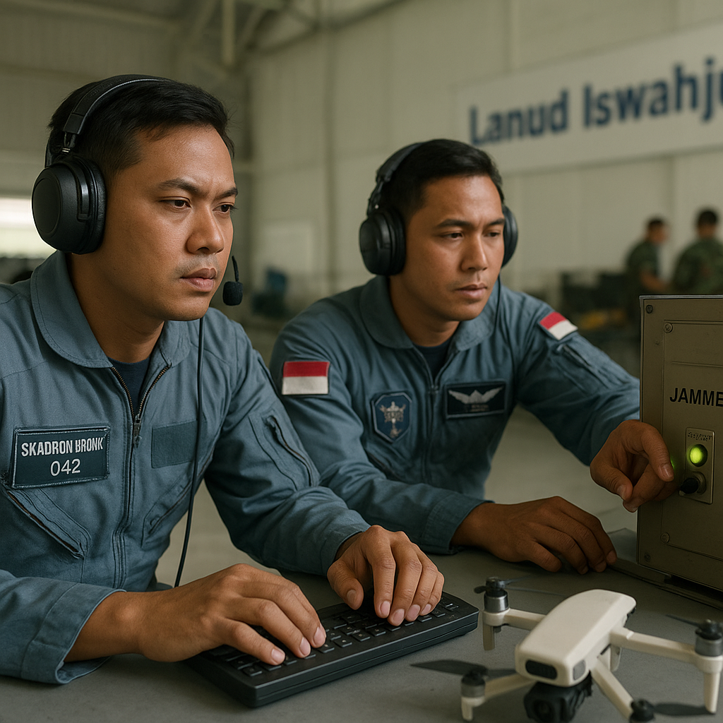 TNI AU Uji Simulator Perang Elektronik untuk Melawan Drone Musuh