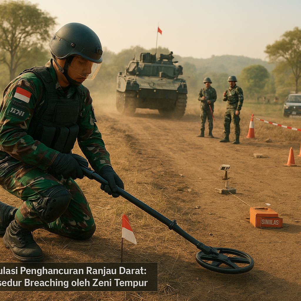 Simulasi Penghancuran Ranjau Darat: Prosedur Breaching oleh Zeni Tempur