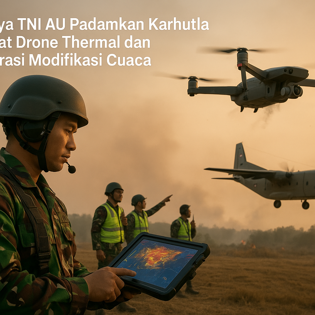 Upaya TNI AU Padamkan Karhutla Lewat Drone Thermal dan Operasi Modifikasi Cuaca