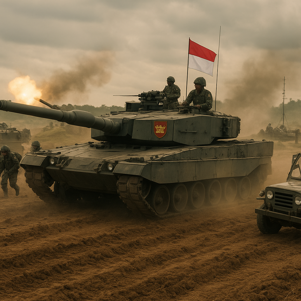 TNI AD Latih Batalyon Mekanis dalam Manuver Combined Arms di Baturaja