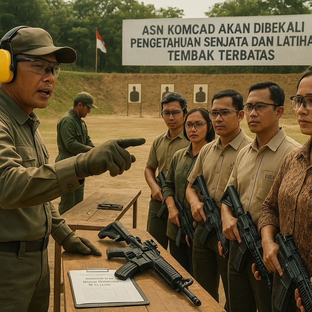 ASN Komcad Akan Dibekali Pengetahuan Senjata dan Latihan Tembak Terbatas