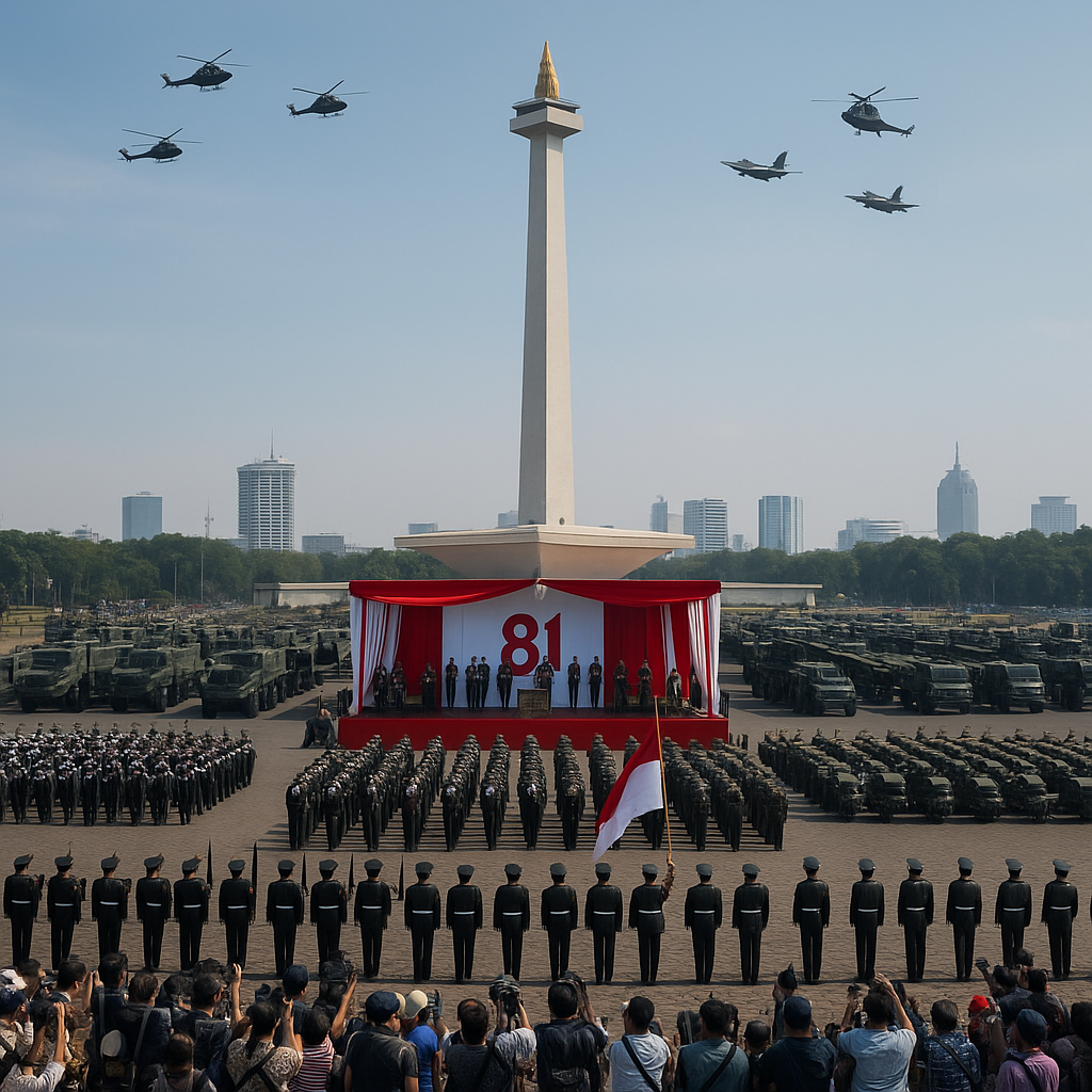 HUT ke-81 TNI Digelar di Monas, Tampilkan Defile 520 Alutsista dan Kendaraan