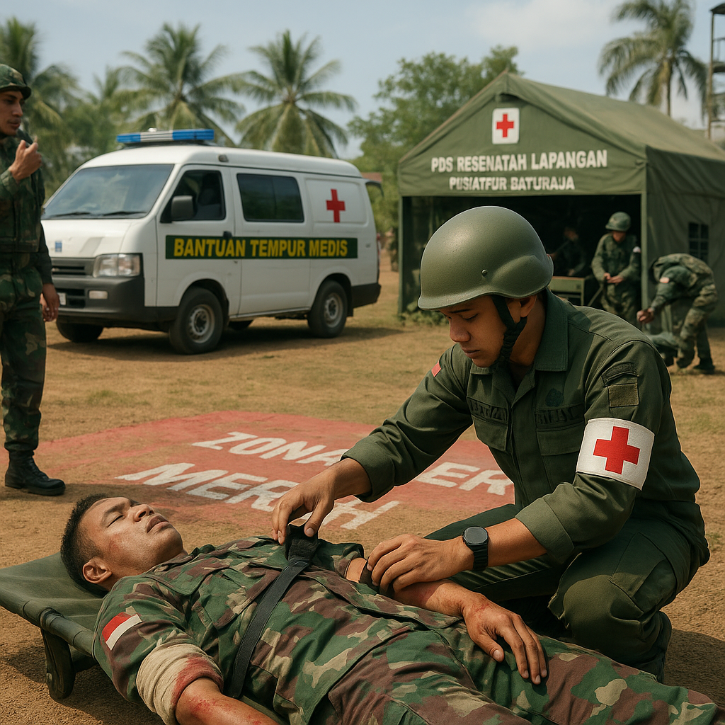 TNI AD Gelar Latihan Bantuan Tempur Medis di Puslatpur Baturaja