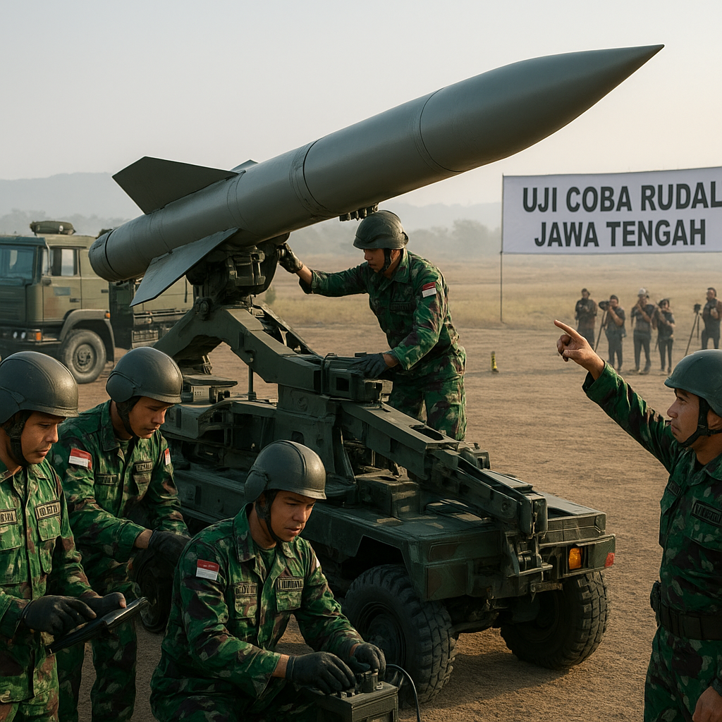TNI AD Uji Coba Rudal Jarak Jauh Baru dengan Sistem Peluncur Bergerak