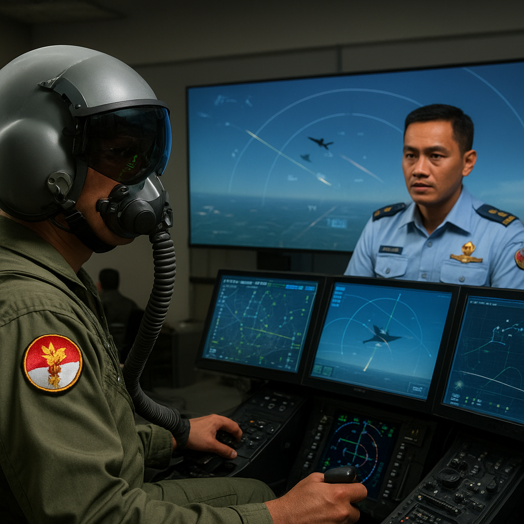 Simulasi Pertempuran Jarak Dekat: TNI AU Latih Pilot Menggunakan Simulator F-16 Terbaru